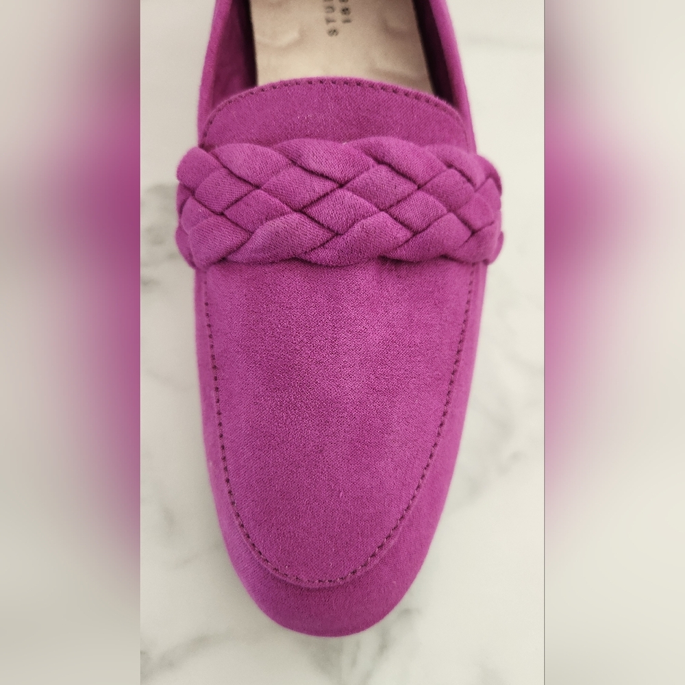 Studio 1886 Flat Braided Loafers Size 7 Purple Color - Picture 4 of 12